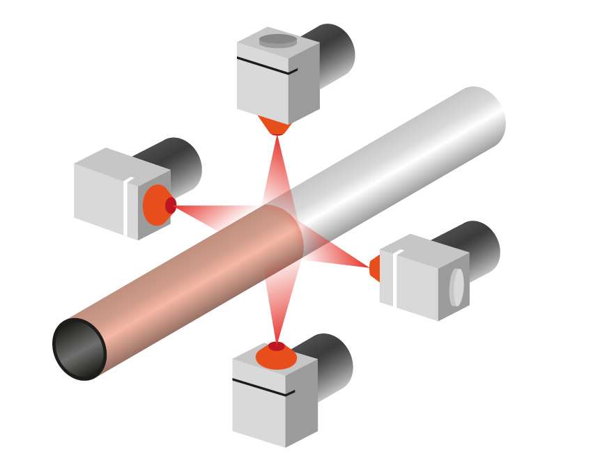 3D illustration of Dietronic 360-degree spray nozzle system