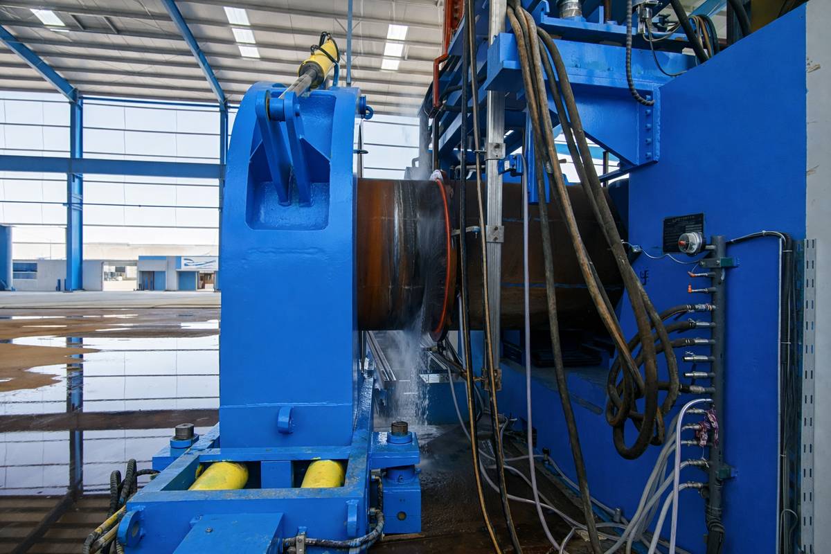 Spiral pipe induction bending